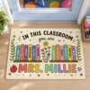 Custom Teacher Doormat With Name, Classroom Books Welcome Mat, Teacher Appreciation Gift - Style 4