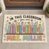 Custom Teacher Doormat With Name, Classroom Books Welcome Mat, Teacher Appreciation Gift - Style 8