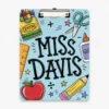 Custom Teacher Name Clipboard, Personalized Teacher Acrylic Clipboard, Clipboard With Teacher Elements, Teacher Appreciation Gift - Style 5