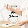 Custom Teacher Name Clipboard, Teacher Appreciation Gift, Personalized School Pencil Board, Classroom Decor, Back To School Gift From Kid - Style 1