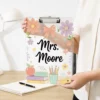 Custom Teacher Name Clipboard, Teacher Appreciation Gift, Personalized School Pencil Board, Classroom Decor, Back To School Gift From Kid - Style 10