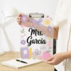Custom Teacher Name Clipboard, Teacher Appreciation Gift, Personalized School Pencil Board, Classroom Decor, Back To School Gift From Kid - Style 2