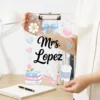 Custom Teacher Name Clipboard, Teacher Appreciation Gift, Personalized School Pencil Board, Classroom Decor, Back To School Gift From Kid - Style 5