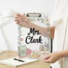 Custom Teacher Name Clipboard, Teacher Appreciation Gift, Personalized School Pencil Board, Classroom Decor, Back To School Gift From Kid - Style 8