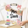Custom Teacher Name Clipboard, Teacher Appreciation Gift, Personalized School Pencil Board, Classroom Decor, Back To School Gift From Kid - Style 9