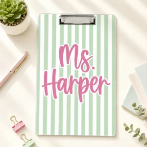 Custom Vintage Teacher Acrylic Clipboard, Personalized Back To School Teacher Gift, Teacher Appreciation Gifts, School Supplies - Style 1