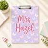Custom Vintage Teacher Acrylic Clipboard, Personalized Back To School Teacher Gift, Teacher Appreciation Gifts, School Supplies - Style 12