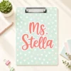 Custom Vintage Teacher Acrylic Clipboard, Personalized Back To School Teacher Gift, Teacher Appreciation Gifts, School Supplies - Style 13