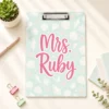 Custom Vintage Teacher Acrylic Clipboard, Personalized Back To School Teacher Gift, Teacher Appreciation Gifts, School Supplies - Style 14