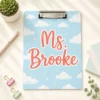 Custom Vintage Teacher Acrylic Clipboard, Personalized Back To School Teacher Gift, Teacher Appreciation Gifts, School Supplies - Style 17