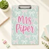 Custom Vintage Teacher Acrylic Clipboard, Personalized Back To School Teacher Gift, Teacher Appreciation Gifts, School Supplies - Style 18