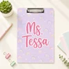 Custom Vintage Teacher Acrylic Clipboard, Personalized Back To School Teacher Gift, Teacher Appreciation Gifts, School Supplies - Style 20