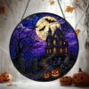Halloween Stained Glass Suncatcher, Spooky Home Decor, Halloween Suncatcher, Halloween Ornament Suncatcher, Halloween Gift, Stained Suncatcher - Style 1