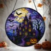 Halloween Stained Glass Suncatcher, Spooky Home Decor, Halloween Suncatcher, Halloween Ornament Suncatcher, Halloween Gift, Stained Suncatcher - Style 2