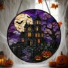 Halloween Stained Glass Suncatcher, Spooky Home Decor, Halloween Suncatcher, Halloween Ornament Suncatcher, Halloween Gift, Stained Suncatcher - Style 4