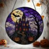 Halloween Stained Glass Suncatcher, Spooky Home Decor, Halloween Suncatcher, Halloween Ornament Suncatcher, Halloween Gift, Stained Suncatcher - Style 5