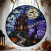 Halloween Stained Glass Suncatcher, Spooky Home Decor, Halloween Suncatcher, Halloween Ornament Suncatcher, Halloween Gift, Stained Suncatcher - Style 7
