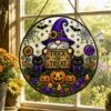 Halloween Suncatcher, Stained Glass Window Hanging, Pumpkin Happy Halloween Decor Gift - Style 3