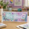 Personalized Art Teacher Name Desk Plaque, Custom Teacher Appreciation Gifts, Teacher Name Plate, Teacher Acrylic Block, New Teacher Gift - Style 4
