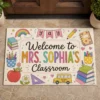 Personalized Classroom Doormat, Custom Teacher Name, Colorful Doodle Art, Teacher Appreciation Gift - Style 10