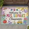 Personalized Classroom Doormat, Custom Teacher Name, Colorful Doodle Art, Teacher Appreciation Gift - Style 3