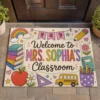 Personalized Classroom Doormat, Custom Teacher Name, Colorful Doodle Art, Teacher Appreciation Gift - Style 8