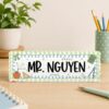 Personalized Math Teacher Desk Name Plate, Teacher Name Plate, Personalized Name Plate For Teacher, Custom Name Teacher Gift For Teacher - Style 10