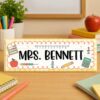 Personalized Math Teacher Desk Name Plate, Teacher Name Plate, Personalized Name Plate For Teacher, Custom Name Teacher Gift For Teacher - Style 3