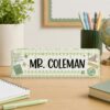 Personalized Math Teacher Desk Name Plate, Teacher Name Plate, Personalized Name Plate For Teacher, Custom Name Teacher Gift For Teacher - Style 4