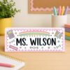 Personalized Math Teacher Desk Name Plate, Teacher Name Plate, Personalized Name Plate For Teacher, Custom Name Teacher Gift For Teacher - Style 8