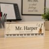 Personalized Music Teacher Name Desk Plaque, Custom Teacher Appreciation Gifts, Teacher Name Plate, Teacher Acrylic Block, New Teacher Gift - Style 2