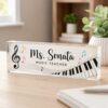 Personalized Music Teacher Name Desk Plaque, Custom Teacher Appreciation Gifts, Teacher Name Plate, Teacher Acrylic Block, New Teacher Gift - Style 4