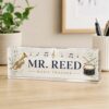 Personalized Music Teacher Name Desk Plaque, Custom Teacher Appreciation Gifts, Teacher Name Plate, Teacher Acrylic Block, New Teacher Gift - Style 7