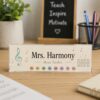 Personalized Music Teacher Name Desk Plaque, Custom Teacher Appreciation Gifts, Teacher Name Plate, Teacher Acrylic Block, New Teacher Gift - Style 8