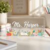 Personalized Name Desk Plate For Teacher, Custom Name Sign For Desk, Acrylic Nameplate, Teacher Appreciation Gift, Office Decor - Style 1
