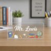 Personalized Name Desk Plate For Teacher, Custom Name Sign For Desk, Acrylic Nameplate, Teacher Appreciation Gift, Office Decor - Style 3