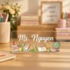Personalized Name Desk Plate For Teacher, Custom Name Sign For Desk, Acrylic Nameplate, Teacher Appreciation Gift, Office Decor - Style 4