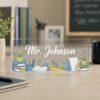Personalized Name Desk Plate For Teacher, Custom Name Sign For Desk, Acrylic Nameplate, Teacher Appreciation Gift, Office Decor - Style 6