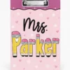 Personalized Name Teacher Back To School Gift, Custom Pencil Teacher Acrylic Paper Clipboard, End Of Year Back To School Gifts For Teacher - Style 3
