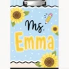 Personalized Name Teacher Back To School Gift, Custom Pencil Teacher Acrylic Paper Clipboard, End Of Year Back To School Gifts For Teacher - Style 9