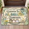 Personalized Owl Classroom Doormat, Teacher Welcome Rug, Teacher Appreciation Gift - Style 6