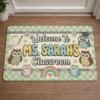 Personalized Owl Classroom Doormat, Teacher Welcome Rug, Teacher Appreciation Gift - Style 7