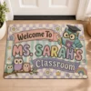 Personalized Owl Classroom Doormat, Teacher Welcome Rug, Teacher Appreciation Gift - Style 9