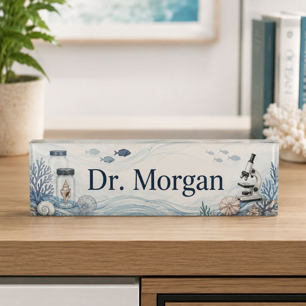 Personalized Science Teacher Name Desk Plaque, Custom Teacher Appreciation Gifts, Teacher Name Plate, Teacher Acrylic Block, New Teacher Gift - Style 8
