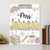 Personalized Teacher Appreciation Gifts, Back To School Gift, Custom Pencil Teacher Paper Clipboard, Clipboard With Teacher Name - Style 6