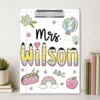 Personalized Teacher Appreciation Gifts, Back To School Gift, Custom Pencil Teacher Paper Clipboard, Clipboard With Teacher Name - Style 7