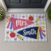 Personalized Teacher Classroom Doormat, Back To School Entry Rug, Pencil Design, Classroom Decor, Teacher Appreciation Gift - Style 1