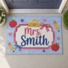 Personalized Teacher Classroom Doormat, Back To School Entry Rug, Pencil Design, Classroom Decor, Teacher Appreciation Gift - Style 10