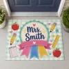 Personalized Teacher Classroom Doormat, Back To School Entry Rug, Pencil Design, Classroom Decor, Teacher Appreciation Gift - Style 7