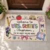 Personalized Teacher Classroom Doormat, Composition Book Doormat, Custom Classroom Welcome Mat, Classroom Decor, Teacher Appreciation Gift - Style 8